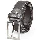 Lindenmann Mens leather belt/Mens belt, leather belt XL curved, grey, Größe/Size:100