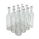 750 mL Clear Wine Bottles With 28 mm Metal Screw Caps