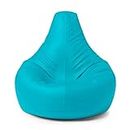 Shopspree Faux Leather Bean Bag Cover - Sea Green, Jumbo - Without Filler Lightweight & Easy to Carry for Outdoor & Indoor