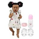 HEEPDD Movable Limbs Black Hair Reborn Baby Dolls, Reborn Dolls for Kids Adults [Yeux Marrons] Ornements Accessoires décoratifs