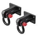 2Pcs Front Tow Hooks Heavy Duty for Dodge Ram 2500/3500 2010-2017 D Ring Shackles Black