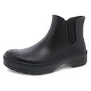 Dansko Women's Karmel Rain Boot - comfort, arch support, pull on waterproof boot, Black, 8.5-9