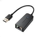 Cable Matters Adattatore USB a Ethernet (Adattatore USB 2.0 a Ethernet/USB a RJ45) Supportando Rete Ethernet 10/100 Mbps Colore Nero