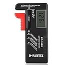 D-FantiX Tester Batterie, Tensione della batteria checker per batterie AA AAA C D 9V 1.5V Cella pulsante batterie (Modello: BT-168D)