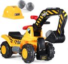 Kids Ride On Toys - Toddler Ride On with Helmet And Rocks Electric Excavator Toy