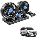AUTOADDICT Auto Addict 12V DC Electric Car Fan for Dashboard 360 Degree Rotatable Dual Head Car Auto Powerful 2 Speed Cooling Air Fan for Mahindra Xylo