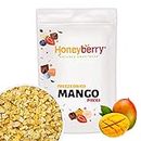 Freeze Dried Mango Pieces 100g - Dehydrated Natural Crispy Mango Cubes - Tropical Fruit Chunks Perfect as a Snack, Sprinkles, Emergency Food - No Sugar Added Vegan Friendly Gluten Free Bites