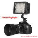 160 LED luz de video de estudio fotográfico con filtros para cámara videocámara Canon Nikon