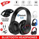 Wireless Headphones Noise Stereo Bluetooth Earphones Cancelling Over Ear Headset