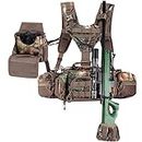 BLISSWILL Hunting Fanny Waist Pack with Binocular Harness with Rain Cover Hunting Backpack for Bow Rifle, New Leaf Camo With Binocular Pack, Classic