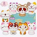 Yscare 8 Pack Jumbo Squishies Slow Rising Cat Squishy Toy,Soft Scented Kawaii Jumbo Slow Rising Squishies Animal Newest Cat Squishy,Squishy Pack Squishes for Girls Kids Party Favors Birthday Gifts