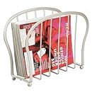 mDesign Magazine Holder - an Elegant Metal Magazine Organiser for Bathrooms or Offices - Suitable for Books, Tablets, and Newspapers