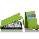 Cadorabo Case Compatible with Nokia Lumia 929/930 in Apple Green - Flip Style Case Made of Structured Faux Leather - Wallet Etui Cover Pouch PU Leather Flip