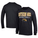 Men's Champion Black Southern Miss Golden Eagles Icon Logo Basketball Jersey Long Sleeve T-Shirt