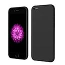 LIRAMARK Silicone Soft Back Cover Case for Apple iPhone 6 / iPhone 6s (Silicone Black)