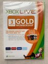 Abbonamento Microsoft Xbox Live Gold 3 mesi - Oggetto fisico Regno Unito sigillato in fabbrica!