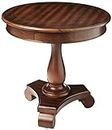 Roundhill Furniture Rene Round Wood Pedestal Side Table, Espresso