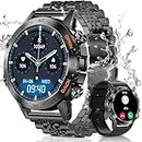 PODOEIL Military Smart Watch for Men with Bluetooth Calling, 100+ Sports Modes Activity Tracker Watch for iPhone Samsung Android, 1.39" HD Smartwatch with Health Monitor Sleep Monitor (Black)