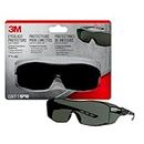 3M Safety Eyeglass Protectors with Scratch Resistant Lens, Tinted Gray Safety Glasses, Gray Lens, 1-Pair