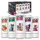 LUCKY F*CK Zero Sugar Energy Drink 19.2 Fl Oz Cans (Pack of 10) Variety Pack With Five Flavors, Zero Aftertaste, With Maca, Ginseng, Taurine, Beta-Alanine, 200mg Caffeine