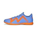 PUMA Unisex Adults' Sport Shoes FUTURE PLAY IT Soccer Shoes, BLUE GLIMMER-PUMA WHITE-ULTRA ORANGE, 43