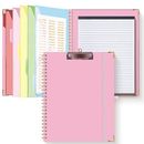 Clipboard Folio with Refillable Notepad for Letter Size 11" x 8.5" 5 Dividers...