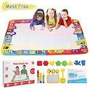 LEADSTAR Water Magic Doodle Mat, Educational Water Drawing Mat for Kids, Large Toddler Painting Board Toy with 2 Magic Pens, 1 Magic Brush, and Drawing Accessories for Children - 40'' x 28'' …