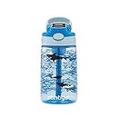 Kids Water Bottle with Redesigned AUTOSPOUT Straw, 14 oz., Shark