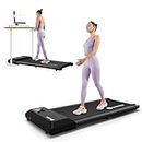 Walking Pad 2 in 1 Under Desk Treadmill, 2.5HP Low Noise Walking Pad Running Jogging Machine with Remote Control for Home Office, Lightweight Portable Desk Treadmill with Wheels (Black)