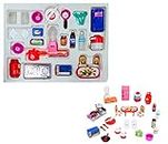 KOBBET® 28 Pieces Kitchen Playset for Girls Role Play Cooking Playset Nano Kitchen Set Toy for Girls 28pcs Plastic Kitchen Accessories Utensils, Gas, Cylinder Toys and Game Gift Set Toy Multicolor