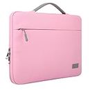 MOCA 15.6 Inch Laptop Bag Sleeve Case Fits MacBook Pro Retina 15.4 inch, Microsoft Surface Book 15 Inch, Surface Laptop 3 15", Notebook Briefcase Handbag Cover for 15.6" Dell HP (15.6 Inch, Pink)