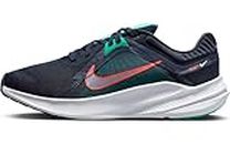 NIKE Women's WMNS Quest 5 Low, Obsidian White Clear Jade Spicy Red, 4 UK