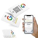 MESSAGENES | PVC-Karte Bewertung auf Google QR-Code und NFC | Google Bewertung Aufsteller | 1 Einheit | Schilder Bewertung NFC und QR Code | Google Review Card NFC | Google Bewertung Aufsteller