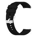ACM Watch Strap Silicone Belt compatible with Polar Ignite 3 Smartwatch Classic Band Black