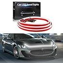 LED Lights Strip Car Hood,1.8m Universal Flexible Waterproof LED Light Daytime Running Lights for Car Exterior Decoration, Engine Cover Accessories Lamp for Cars Suvs Trucks (White)