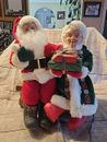 Holiday Creations Mr & Mrs Santa Claus Lighted Animated Motion Figures 24"