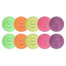Vicky Playball Exquisite Craft & Synthetic Rubber with Polybutadiene Core Built Ideal Set for Training & Practising Sports- Multicolor, Pack of 10