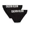 Calvin Klein Girl's Pure Cotton Classic Bikini Style Underwear (Pack of 2) (G8005300R7 Black