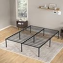 FDW Bed Frame Metal Platform Bed Frame 18 Inch High Mattress Foundation No Box Spring Needed Heavy Duty Steel Slat Noise-Free Easy Assembly Under-Bed Storage (Full)