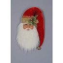 Karen Didion Originale Weihnachtsmann-Kopf-Wand-/Tür-Hänger, 45,7 cm – Handgefertigte Weihnachts-Dekoration und Sammlerstücke