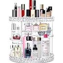 V-HANVER 360 Rotating Makeup Organizer Perfume Organizer with 8 Adjustable Layer Clear Cosmetic Storage Display Case Large Capacity Acrylic Beauty Organizer for Vanity Countertop or Bedroom Dresser
