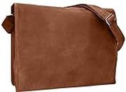 Gusti Laptop Bag in Pelle - Borsa a Tracolla per Valigetta Max Business Borsa Messangerbag Uni Pocket Men da 15,4 Pollici Vintage Look Brown