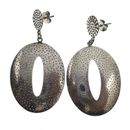 SILPADA Artisan Sterling Silver Oval Dangle Earrings 2 inches Tall