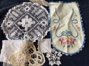 Vintage Lace,trim,embellishments,doilies For Slow Stitch, Crazy Quilting setF