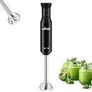 Wancle Handheld Immersion Blender - Portable 500W Hand Blender Stick Blender with Turbo Mode for Smoothies, Soups, and Sauces (Single)