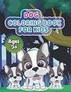 dog coloring book for kids ages 3+: Very clear and very simple cat coloring pages in which your child will color easily.