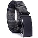 Belts Men YOORAN Nylon Ratchet Belt Automatic Buckle for Dress Pants Casual & Work 1 3/8" Micro Adjustable