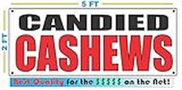 CANDIED CASHEWS All Weather Full Color Banner Sign