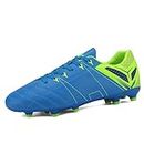 Dream Pairs 160471-M Men s Sport Flexible Athletic Lace Up Light Weight Outdoor Cleats Football Soccer Shoes Royal/Lemon Green 11 D(M) US