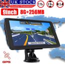 9inch Car Truck Sat Nav GPS Navigation 8GB Free Lifetime UK&EU Maps Touch Screen